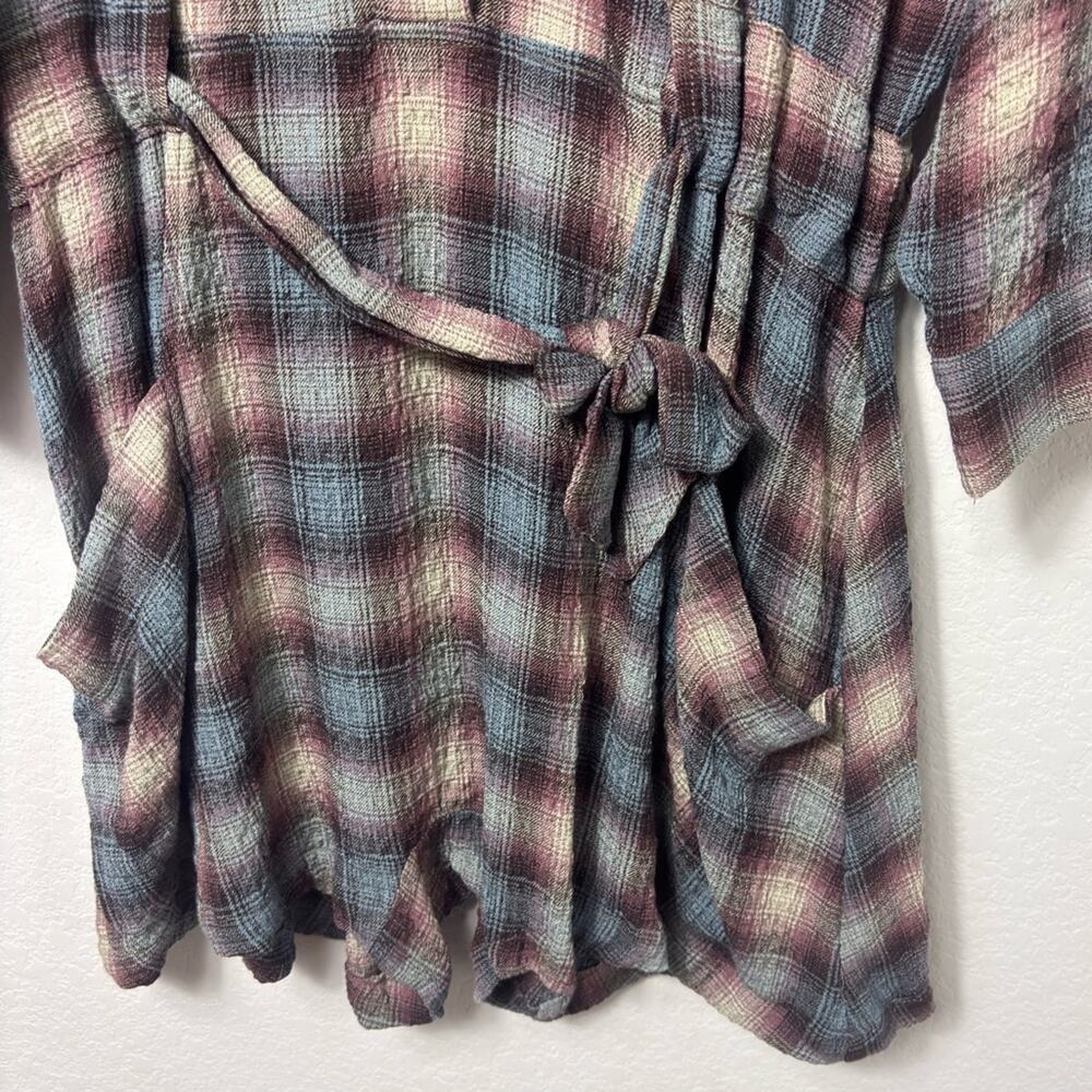 FREE PEOPLE BEFORE I LET YOU GO WOMEN ROMPER IN VINTAGE PLAID SIZE SMALL - Picture 7 of 8